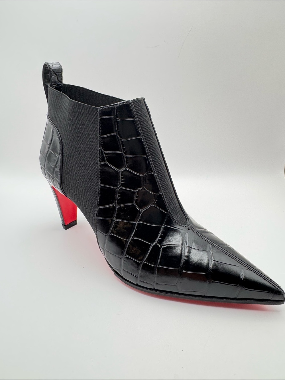 Christian Louboutin Tchakaboot 70 Calf Ali Black Boots EU 37 excellent